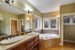 downstairs master bath at Seascape Retreat